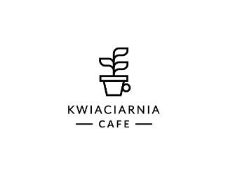 Projekt graficzny logo dla firmy online kwiaciarnia cafe